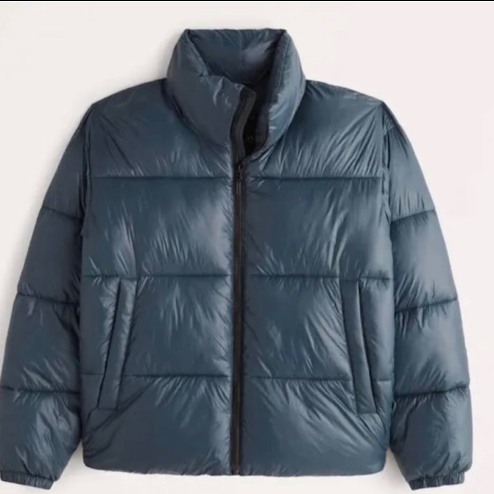 Ambercombie Fitch Teal Puffer Jacket Men’s Sz.Large
